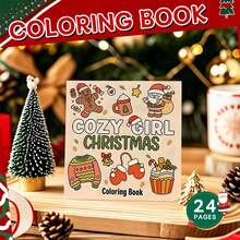 GDTME 2027 New Cozy Girl Warm Christmas Coloring Book, 20*20cm Square Format, Single Volume 24 Pages, 120g Thick Pearlescent Paper. Inner Pages Feature Healing Christmas Elements Like Wreaths, Gingerbread Men, Christmas Hot Drinks, Candy Canes, Etc. Minimalist And Cute Art Style With Clear And Smooth Lines For Easier Coloring. Thick Paper Prevents Bleeding And Seepage, Suitable For Colored Pencils And Crayons. Ideal For Teens 14+ And Adults For Leisure And Stress Relief Coloring, Full Of Atmosphere, Perfect As A Creative Christmas Holiday Gift. - Cozy Christmas Coloring Book for Women - View 9