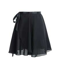 1pc Women's Chiffon Ballet Wrap Skirt, Adjustable Tie Sheer Flowy Mini Skirt, Single Layer Wrap Skirt, Suitable For Dance Performance, Gym Workout, Ballet Style Daily Layering - Multicolor - View 11