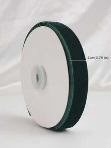 Flocked Ribbon Christmas Ribbon For Gift Box Packaging, Christmas Tree Decoration, Christmas Window Display Decoration, Flocked Satin Ribbon Bow 3/4 Inch X 10 Yards (Multiple Sizes Available) With Paper Spool For Easy Storage - Dark Green Size 10 - View 8