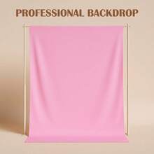 Pink Screen Backdrop For Photography Video Streaming | Solid Red Screen Cloth For Chroma Key, Video Production, Streaming, Gaming, Interviews And Studio Photography. (Excluding Brackets And Clips) - View 1