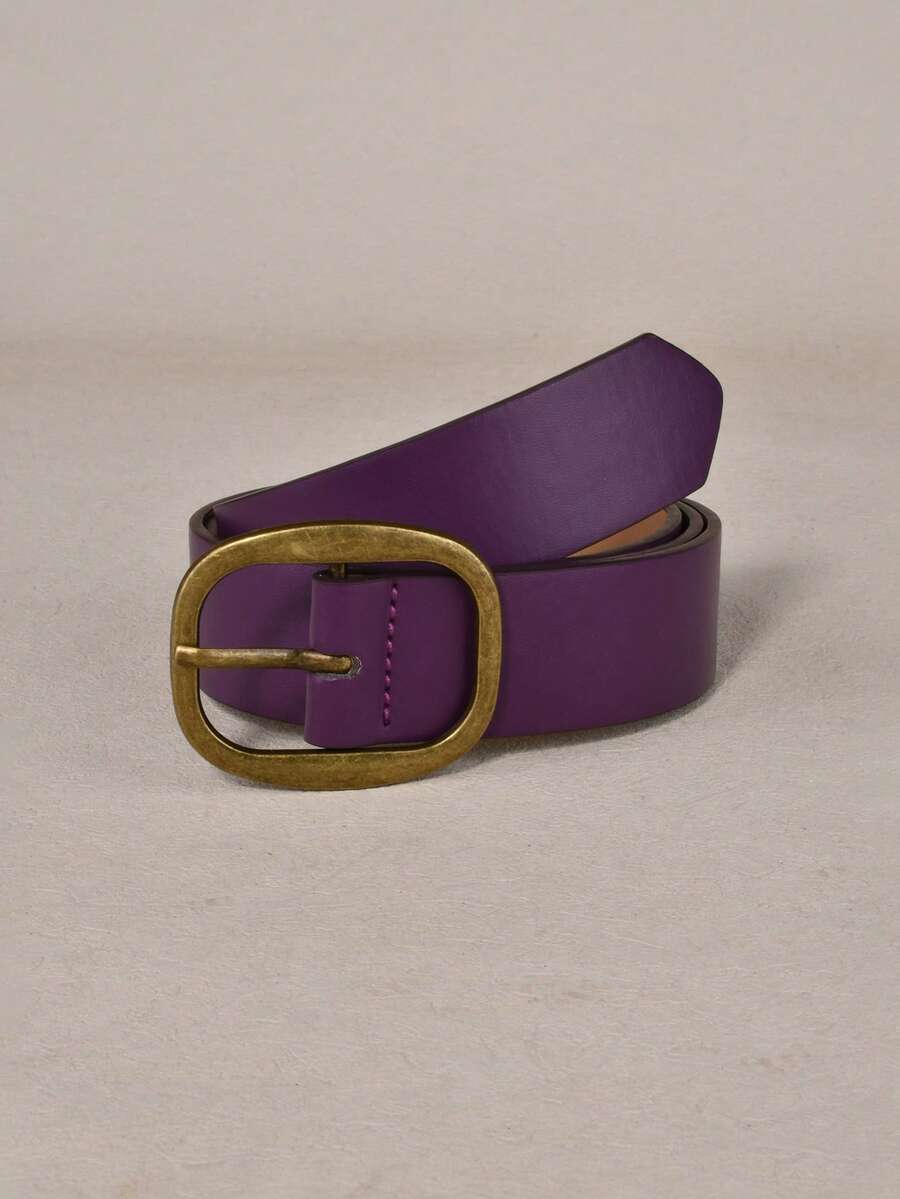 1pc Minimalist Fashion Versatile Women's Belt Solid Color Casual Punk Bohemian Vintage Court Style Party Cute Sexy Street Elegant PU Leather Women's Belt All Seasons