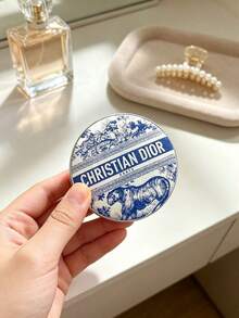 Toile De Jouy Tiger Print Compact Mirror Double Sided Magnifying & Normal Mirror Portable Round Pocket Makeup Mirror 2 Colors Available DIOR-GIFT-158 DIOR-GIFT-159 - Navy Blue - View 7