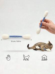 1/3pcs Interactive Cat Teaser Wand, Suitable For Indoor Boredom Relief, Dental Cleaning Chew Toy, Self-Entertainment Toy, Puzzle Toy, Interactive Comforting Cat Accessory, Large Interactive Cat Kicker Toy, Game Lover Gift Accessory - Multicolor - View 9