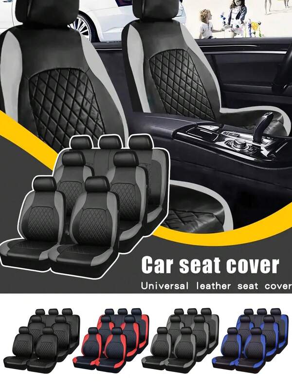 4/9-Piece Car Seat Cover Set, Airbag Compatible, Breathable, Fits Sedans, Trucks, And SUVs, Comfortable And Durable, Waterproof And Dustproof, Prevents Liquids, Stains, Dust From Soiling Car Seats.