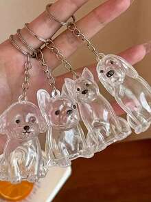 Pet Hair Memorial Keychain, Pet Breed Design - Transparent Pet Hair Storage Box, Can Be Used As Memorial Dog Breed Keychain, Multi-Functional Pet Memorial Pendant, Hair Memorial Storage Box, Pet Hair Preservation Memorial - Ideal Choice To Cherish Your Beloved Pet - Pet Accessories - Unique Personalized Pet Accessories - Multicolor - View 4