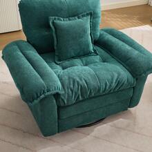 Green 3 Seat Sofa - Chenille Fabric Sofa With Decorative Cushions - Green 3 Seat - 查看 10