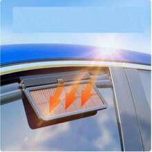 YAIUZGOO 2-In-1 USB & Solar Powered Car Cooling Fan, Window Ventilation Exhaust System, Portable Air Circulation Cooler For Cars, SUVs & Trucks - B - View 2