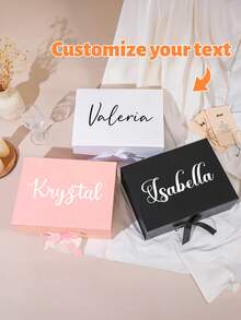 Kotak Kenang-kenangan Pesta Pernikahan yang Dipersonalisasi, Teks yang Dapat Disesuaikan, Kotak Pesta Pernikahan untuk Lamaran - Kotak Hadiah Magnetik Kustom, Hadiah Hari Valentine, Hadiah untuk Pasangan - MultiWarna - View 1
