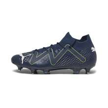 Puma Spring/Autumn Men's Sports Long Stud Football Shoes, Rain-Resistant Natural Grass Training Soccer Shoes 10736903 - Navy Blue-white-green - View 2