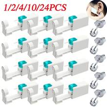 1/2/4/10/24PCS Disposable Ear Piercing Gun With Built-In 4mm Earring Studs, Hypoallergenic Ear Piercing Kit - Second Generation White Diamond - View 2