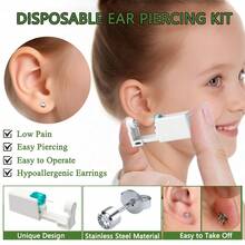 1/2/4/10/24PCS Disposable Ear Piercing Gun With Built-In 4mm Earring Studs, Hypoallergenic Ear Piercing Kit - Second Generation White Diamond - View 4