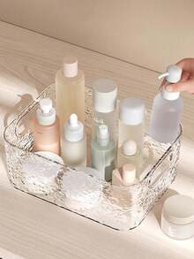 2/1pc Acrylic Storage Box Plastic Storage Tray Cosmetic Organizer Art Tool Box Nail Art Storage Box Jewelry Organizer Bathroom Cosmetic Storage Basket Kitchen Dining Table Sundries Snack Storage Box Suitable For Kitchen Bathroom Bedroom - Multicolor - View 6