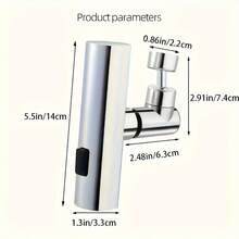 1 Set Kitchen Faucet Aerator, 3-In-1 Faucet Extension Head 360° Rotating Waterfall, Water-Saving Aerator, 3 Flow Modes | Polished End, Pressurized Extension Tube, Anti-Splash Nozzle, RV Kitchen Faucet, Kitchen Sink Faucet - Multi-color - View 8
