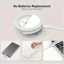 1 buah Lampu Ring Selfie Portabel, Cocok untuk Live Streaming, Selfie, Lampu Malam, Lampu Pengisi Ponsel Isi Ulang USB, Lampu Selfie Live Streaming Jepit RK12, Lampu Ring Kecantikan Fotografi Portabel, 150mAh - RK12 - View 13