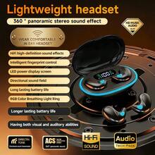 New TWS Stereo Bluetooth 6.0 Sleep Earbuds, Wireless Single-Ear Hook Non-In-Ear Business HD Sports Headphones, Compatible With Android And IOS, Halloween Gift - Multicolor - View 9