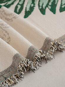 ZXZGM 1 pièce Housse de canapé en chenille jacquard floral style campagnard français, housse de canapé à couverture complète avec bordure à franges pour toutes les saisons, résistante aux griffures des animaux de compagnie, anti-poussière et durable, tissu de jeté de canapé vintage avec grand motif floral de plantes et de papillons, housse de canapé antidérapante résistante à l'usure et lavable en machine, anti-poussière, convient aux canapés droits et en L de 1 à 4 personnes pour la maison, le salon, la chambre à coucher et l'extérieur, style bohème, housse de canapé, housse de canapé - Blanc - Voir 11