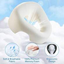 Face Down Pillow For Bed, Massage Headrest Face Pillow For Post-Surgery Recovery Or Beach Tanning, Breathable Design, Face Down Pillow For Massage - Massage Headrest For Bed, Face Down Pillow For Sleeping, Post-Eye Surgery Recovery, Massage Tools - Dark Grey - View 5