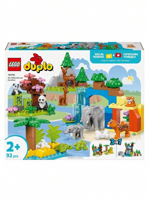 LEGO DUPLO Town 3-în-1 Familiile de animale sălbatice (10446)