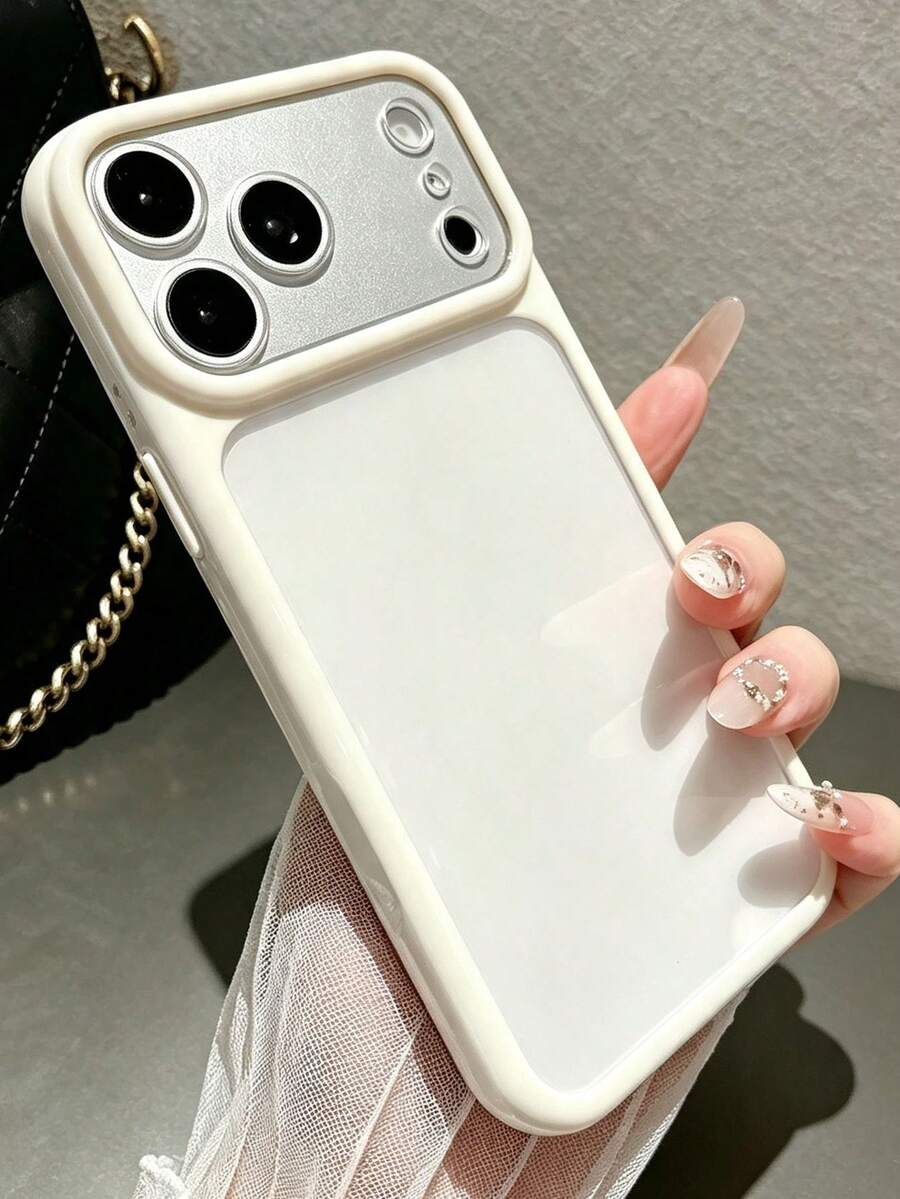 KOOLIFE 1pc Fashion Transparent Water Green Magnetic Hard PC TPU Protective Case, Built-In Airbag Protection, Anti-Scratch Raised Camera Protection Frame, Daily Commute Essential, Compatible With Iphone 17/16/15 Pro Max - White - View 1