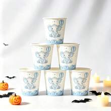12/24pcs Disposable Party Tableware Paper Cup Set - Multicolor - View 3