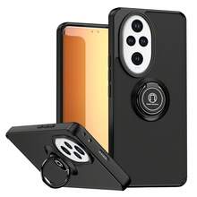 Compatible With Honor 90 Lite 5G Phone Case TPU + Hard PC Magnetic Ring Car Mount Cover - Black - View 9