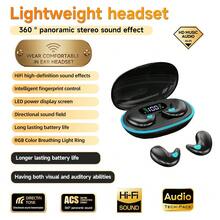 2026新款 True With Music 半入耳式藍牙 6.0 耳機，情侶運動迷你時尚 TWS 耳機，9D HIFI 立體聲高畫質通話 Dolby 立體聲，兼容 Android 與 iOS 智能耳機，禮品版 - 查看 11