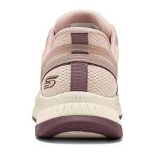 Skechers 女士撞色蜂窩網面緩震防滑耐磨休閒慢跑鞋 - 淺粉色 - 查看 9