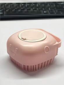 1件 2合1寵物洗髮按摩刷 | 矽膠貓狗美容工具 | 附洗髮液分發器的洗澡刷 () - 彩色 - 查看 15