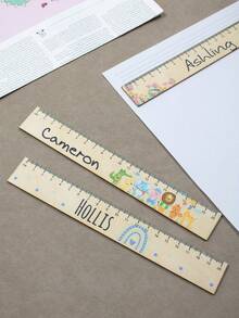 Customized Wooden Ruler With Name, Personalized Cartoon Ruler, Customized School Ruler, Customizable Measuring Ruler, Birthday, Teacher, Back To School Gift - Style C - View 8