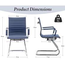 WAHSON OFFICE CHAIRS 8PCS PU Leather Office Chair Metal Frame Conference Chair For Meeting Room/Reception Area - 藍色八把 - 查看 4