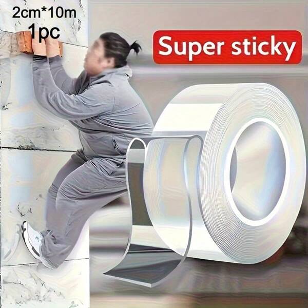 High-Strength Double-Sided Nano Tape - Ultra-Strong Adhesion, Reusable, Multi-Purpose Adhesive Solution - Essential For Christmas Decorations And Crafts, Suitable For All Surfaces