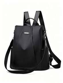 1pc Multi-Functional Casual Travel Backpack, Solid Color Oxford Fabric, Lightweight Zipper Closure, Suitable For All Seasons, Applicable For School, Commute, Travel And Daily Outings - Multicolor - View 13