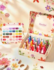 Beetles 30 Colors 10ml Each HEMA Free Spring Gel Polish Kit With Top And Base Coat, Swatch Card Soak Off UV LED Manicure - 30 Trending Year-Round Colors - 查看 9