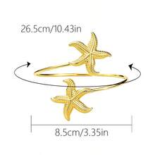 6件組極簡幾何海星手臂飾圈，蝴蝶與花朵女款手臂手鍊 - 6PCAT002 - 查看 2