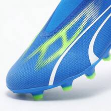 Puma Giày đá bóng xỏ chân unisex mùa xuân/thu, kiểu cặp đôi, đinh dài FG/AG, giày tập bóng đá 10751103 - Xanh đậm-Trắng-Xanh lá - Xem 10