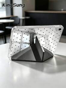 Kingsung Simple Polka Dots Pattern Y-Shaped Folding Acrylic Tablet Case Compatible With Samsung Tablets/Pad Mini6/7/9.7/10.2/10.5/10.9/12.9/Pro 11, 10th Generation, Protective Cover Supports Multi-Angle Adjustment, Six Ways To Place The Bracket, Built-In Pen Slot, Anti-Drop Protection, Automatic Wake/Sleep.Compatible With Kindle Paperwhite 12th Gen 2024,Kindle 11th Gen 2022,Clara Colour. - Multicolor - View 5