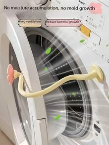 1pc Washing Machine Flower Vent Clips, Suitable For Home Use, Detachable Support Frame For Drum Washing Machine, Magnetic Adsorption, Can Be Used As Door Stopper, Decoration Or Washing Machine Door Support, Home Decor And Accessories - Multicolor - View 4