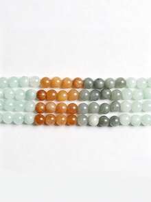 Natural Tricolor Jadeite Spacer Beads 4/6/8/10mm High Quality Jewelry Making Diy Craft Supplies Accessories For Bracelet Necklace Pendant Decoration - Multicolor - View 4