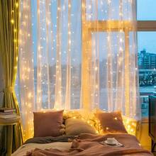 LED Garland Curtain Lights, 8 Modes, USB Powered, With Remote Control, Fairy String Lights, Perfect For Wedding, Christmas And Holiday Home Decor - Yellow - View 9