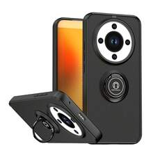 Compatible With Honor 90 Lite 5G Phone Case TPU + Hard PC Magnetic Ring Car Mount Cover - Black - View 11
