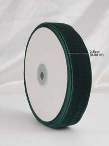 Flocked Ribbon Christmas Ribbon For Gift Box Packaging, Christmas Tree Decoration, Christmas Window Display Decoration, Flocked Satin Ribbon Bow 3/4 Inch X 10 Yards (Multiple Sizes Available) With Paper Spool For Easy Storage - Dark Green Size 10 - View 12