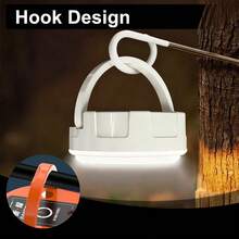1pc Mini COB Handheld Camping Light With Hook, Portable USB Rechargeable LED Hanging Lantern, Multi-Function Work Flashlight, Suitable For Fishing, Camping, Night, Emergency, 3-Mode Handheld Flashlight - Round Light - View 5