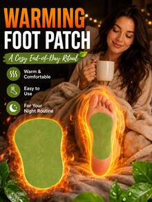 100PCS Heating Foot Patches, Heating Care Patches For Foot And Body Care, Relieve Stress And Deep Sleep, Help Cleanse Body, Breathable And Comfortable - Green - View 2
