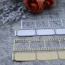 Vintage Film Strip Metal Cutting Dies New Arrivals Today, Frame Movie Reel Ticket Border Die Cuts For Most Die-Cutting Machines, Retro Junk Journal Scrapbooking Photo Frame Card Making Embossing Template For Travel Memory Handmade Crafts - C-Silver - View 5