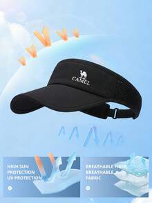 CAMEL CROWN Empty Top Sun Visor Hat, UV Protection Quick Dry Sports Cap, Lightweight Sun Hat For Running & Tennis In Summer - Black Agate - View 4