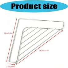 Triangular Sink Drain Rack, Stainless Steel Dish Drying Rack With Elevated Side Support, Kitchen Sink Over-The-Sink Storage Shelf, Space-Saving Organizer - Multicolor - View 9