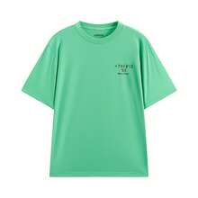 Phenix Outdoor Casual Graphic Round Neck Loose Short Sleeve T-Shirt Spring/Summer - Green Bamboo - View 3