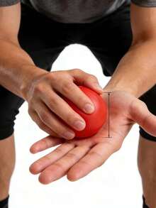 1 Buah Bola Genggaman Halus Padat, Alat Genggaman Jari, Bahan PU, Bola Genggaman Pereda Stres - Cocok untuk Latihan Jari, Melegakan Emosi - MultiWarna - View 1