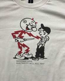 Electricity-Themed Funny Retro-Style T-Shirt, Top, Beautiful Summer Tops, Unisex. - 白色 - 查看 1
