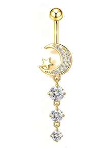 Belly Button Ring Dangle Hypoallergenic Stainless Steel Belly Rings For Women CZ Pearl Heart Butterfly Bow Flower Navel Piercing Jewelry Navel Ring - Butterfly - View 15